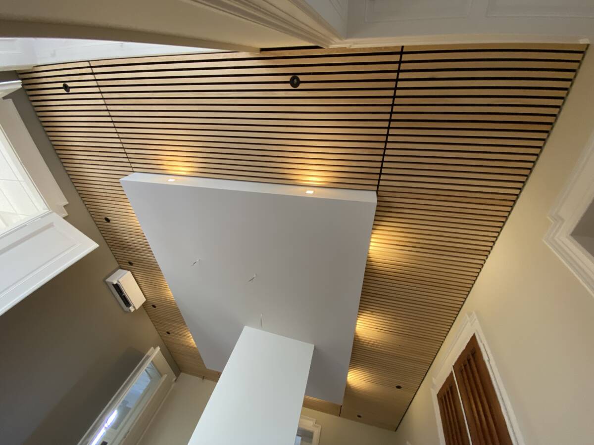R&eacute;alisation d&rsquo;un plafond en sapin massif &agrave; Strasbourg H&oelig;nheim